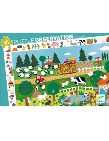 Puzzle d'observation La ferme - Djeco Puzzle d'observation La ferme - Djeco