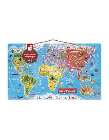 Puzzle carte du monde magnétique - Janod Puzzle carte du monde magnétique - Janod