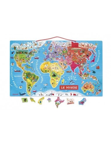 Puzzle Carte Du Monde Magnétique Janod