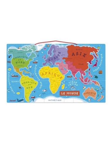Puzzle carte du monde magnétique - Janod Puzzle carte du monde magnétique - Janod