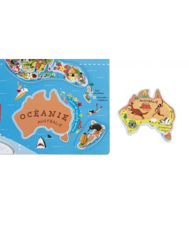 Puzzle carte du monde magnétique - Janod Puzzle carte du monde magnétique - Janod
