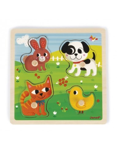 Puzzle tactile mes premiers animaux -...