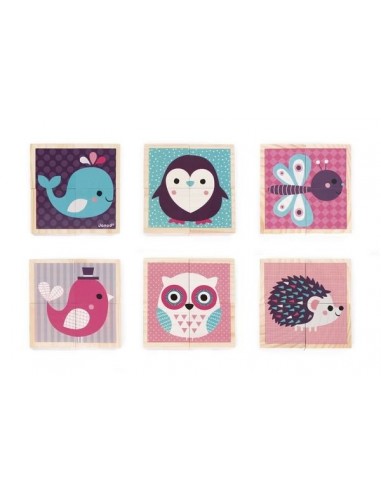 Cubes En Bois Bebes Animaux Janod Cubes En Bois Bebes Animaux Janod