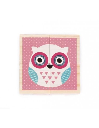 Cubes en bois bébés animaux - Janod Cubes en bois bébés animaux - Janod