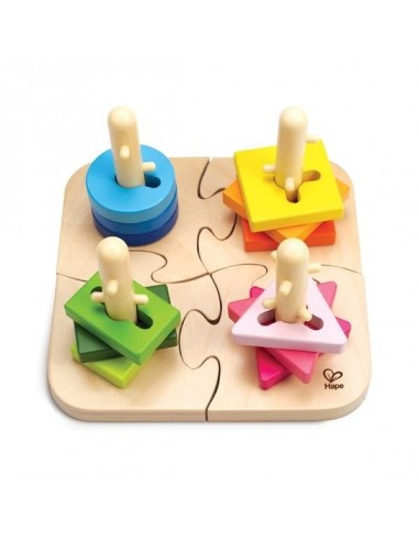 Puzzle Bois 1234 Basic et Ludique Enfant - 18 Mois - Djeco