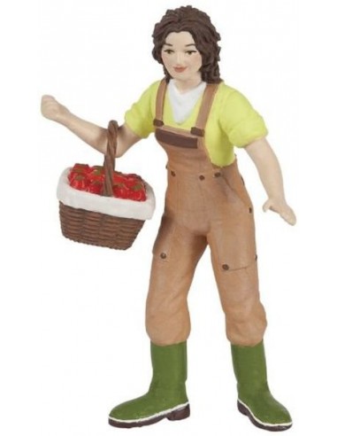 Figurine fermière au panier - Papo