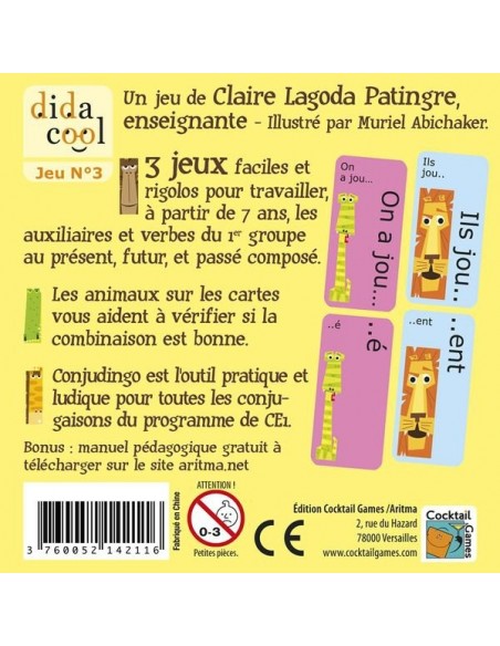 Conjudingo CE1 - jeu éducatif de conjugaison 