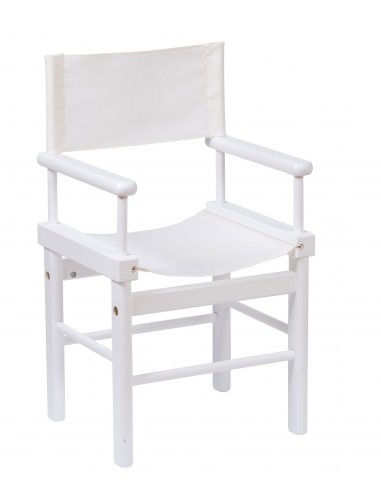 Fauteuil metteur en scène blanc -...