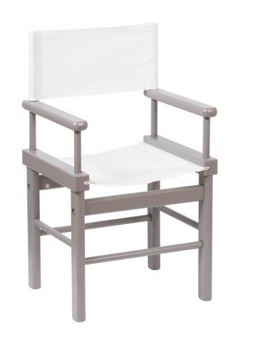 Fauteuil metteur en scène gris -...