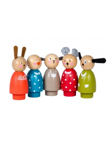 Personnages en bois La Grande Famille - Moulin Roty