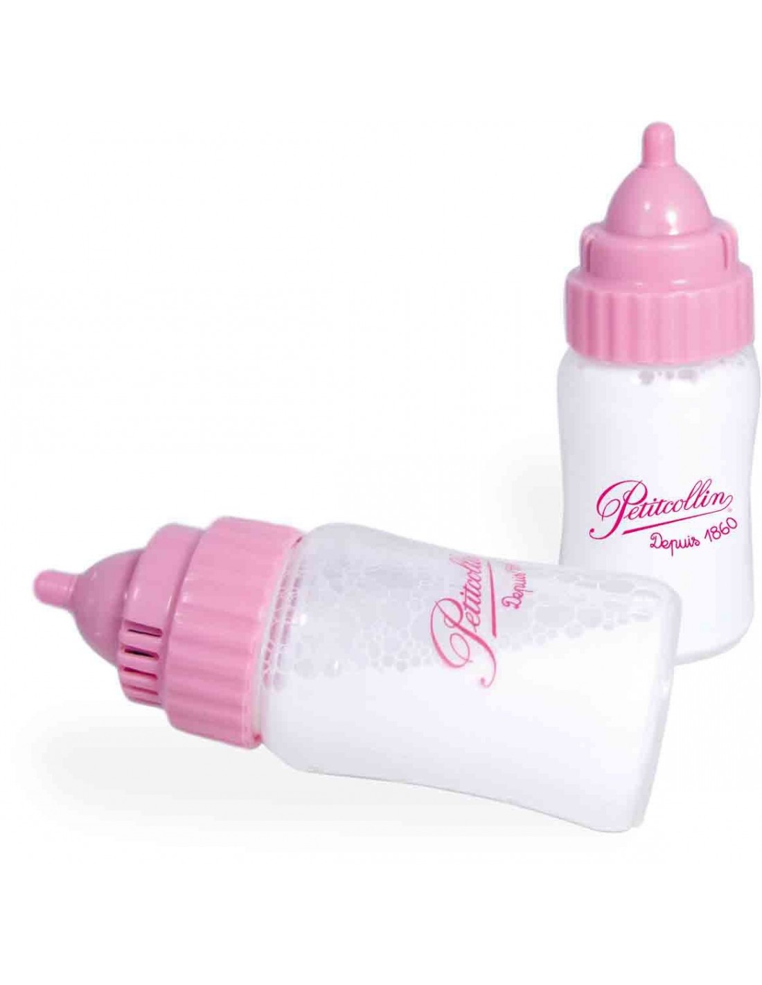 Biberon magique lait 13,5 cm baby pour poupee et poupon - plastique, rose,  blanc - jouet accessoire repas - avec carte offerte : : Jeux et  Jouets