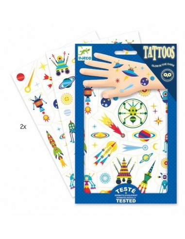 Tatouages phospho space oddity - Djeco Tatouages phospho space oddity - Djeco