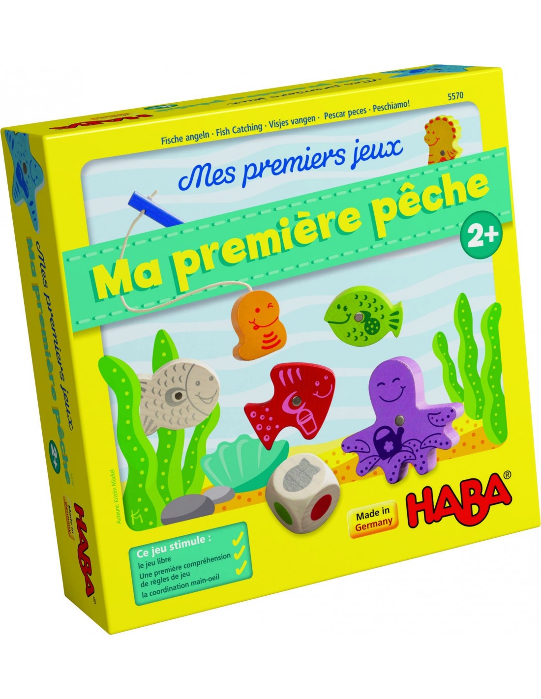 Jeu de peche magnetique michelle carlslund, jouets en bois