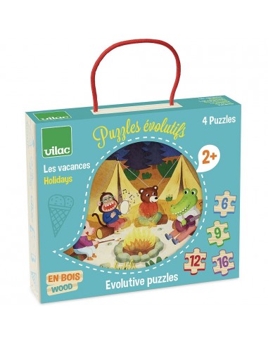 4 puzzles évolutifs les vacances - Vilac