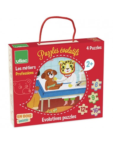 4 puzzles évolutifs les métiers - Vilac