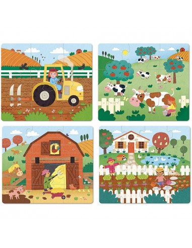 4 puzzles évolutifs la ferme - Vilac 4 puzzles évolutifs la ferme - Vilac