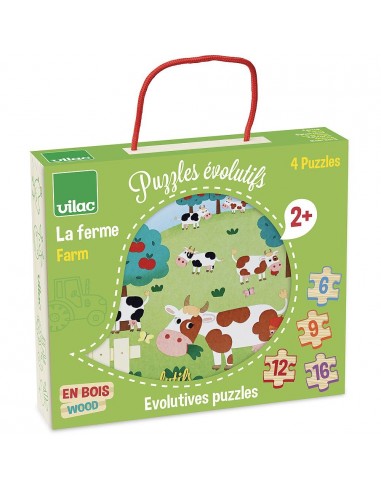 Set 4 Puzzles en bois 'A la Maison' Vilac® - Ekobutiks® l ma