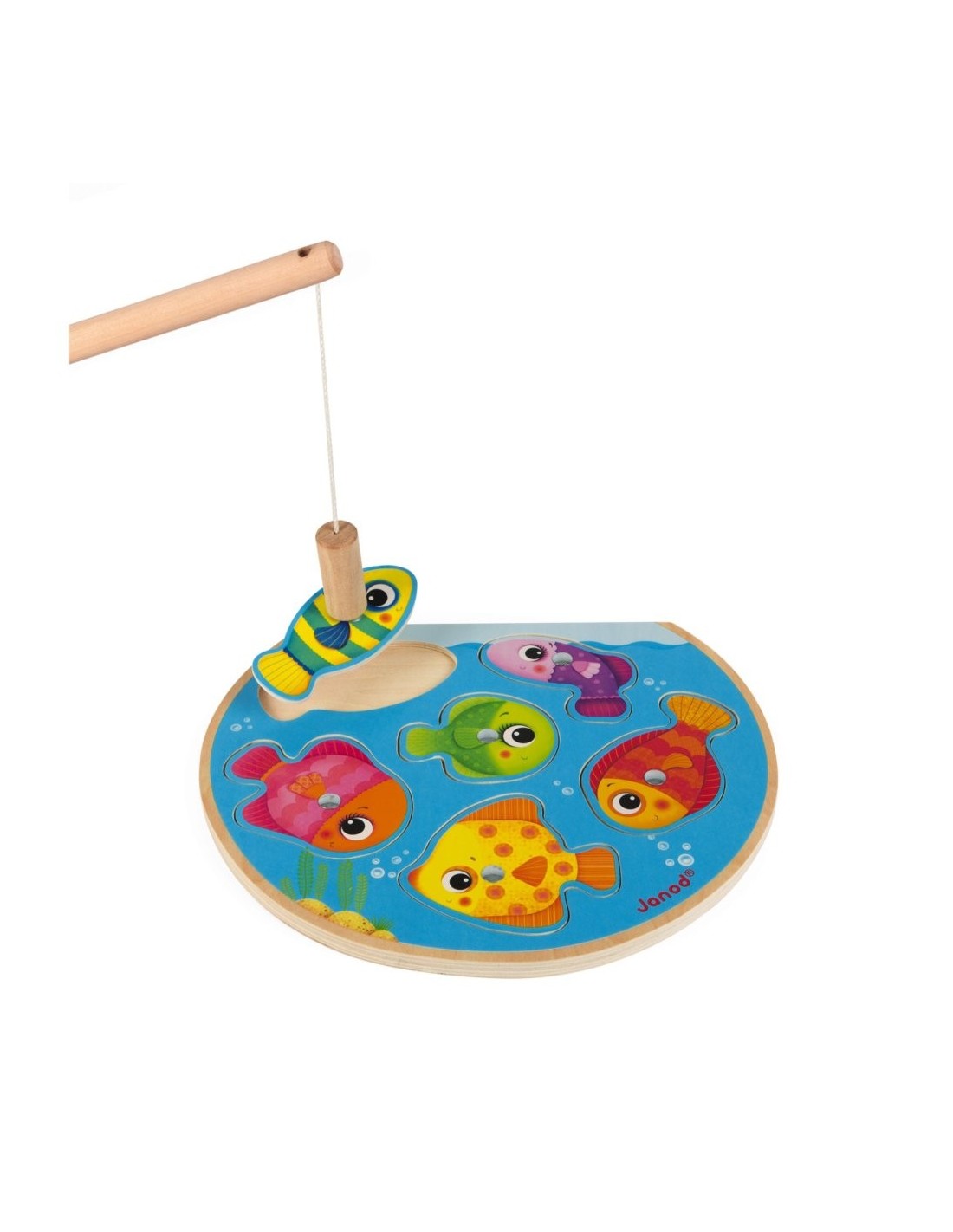 Puzzle en bois + pêche à la ligne magnétique dès 3 ans