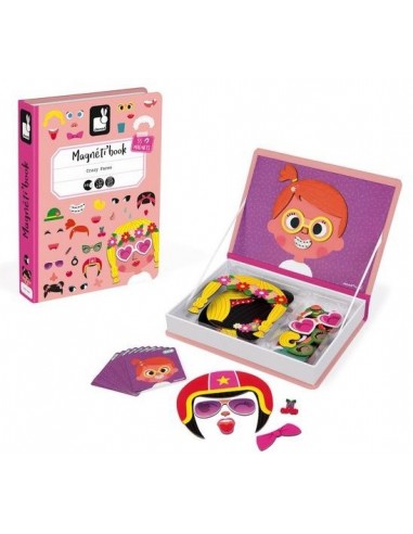 Magnetibook Crazy face fille - Janod Magnetibook Crazy face fille - Janod