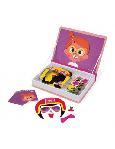 Magnetibook Crazy face fille - Janod Magnetibook Crazy face fille - Janod