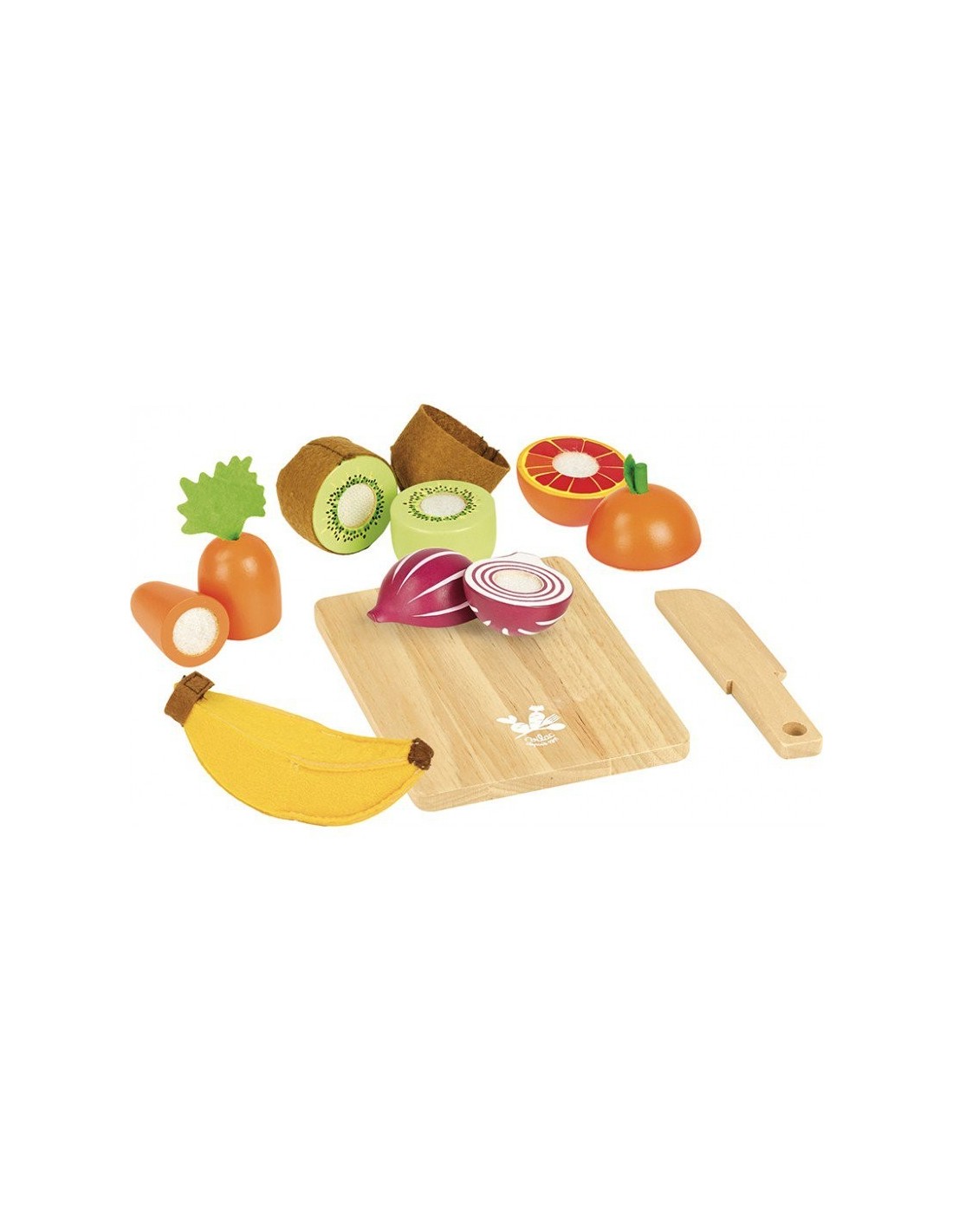 Jouet Dinette Planche Fruits Légumes à découper à scratch Sevi 1831