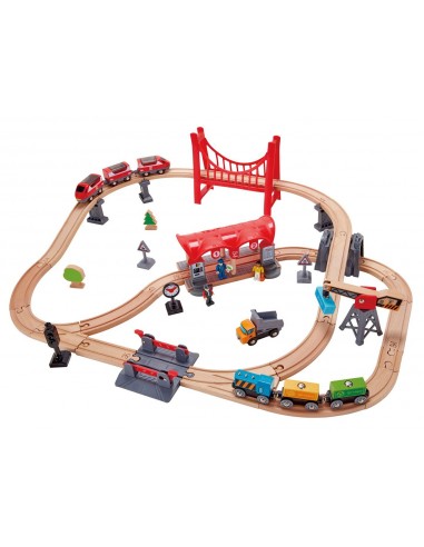 Circuit de train ville animée - Hape