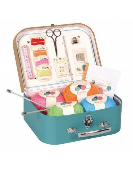 Kit de couture complet pour la maison et le voyage, belle boîte portable,  mini trousse de