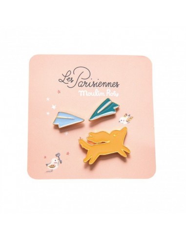 Set de 3 pin's chien les parisiennes... Set de 3 pin's chien les parisiennes...