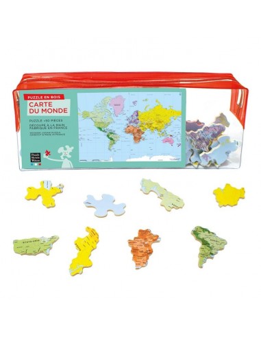 Puzzle 50 Pièces Carte Du Monde Pmw