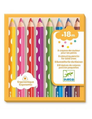 8 crayons de couleur pour les petits...