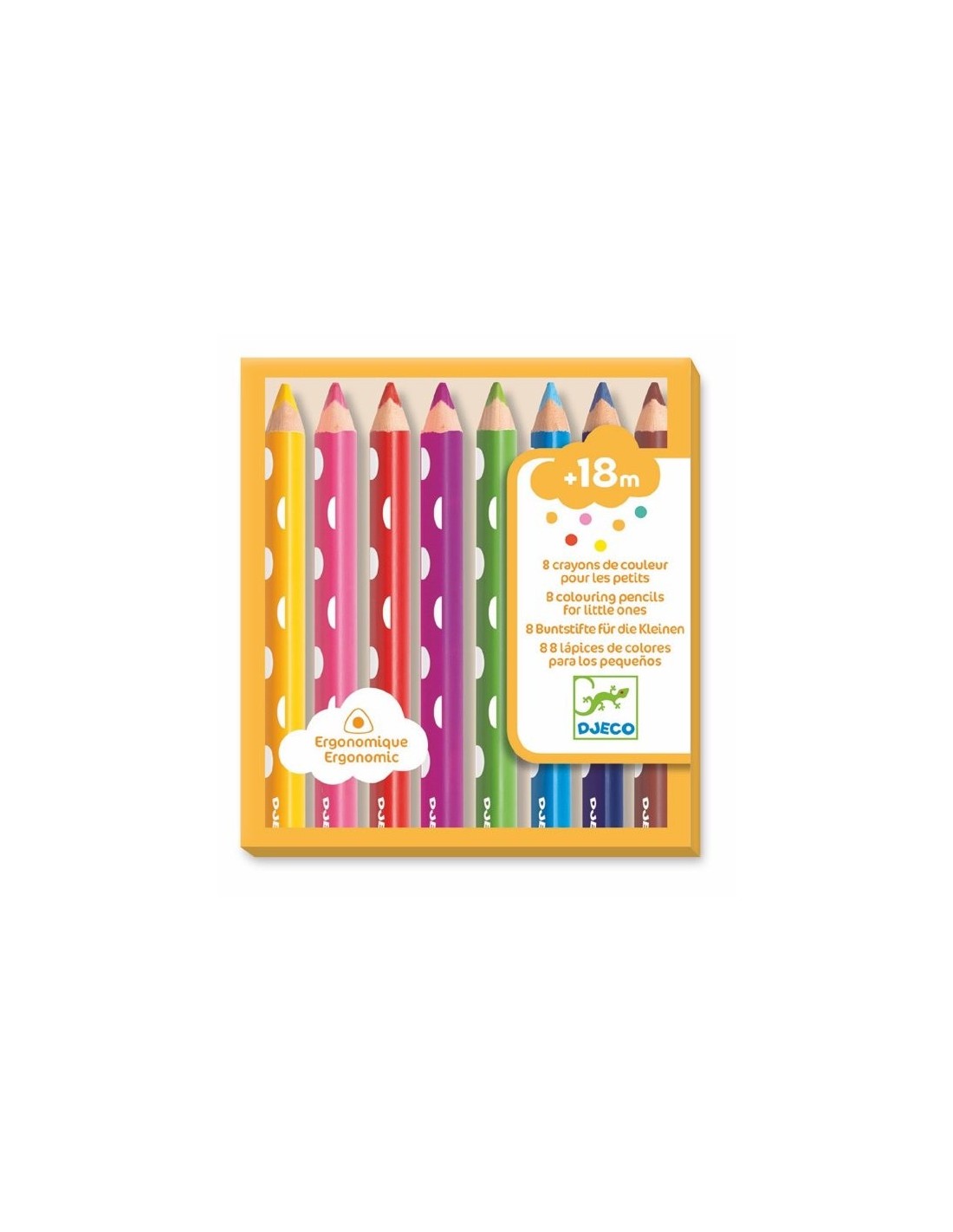 8 crayons de couleur pour les petits - Djeco