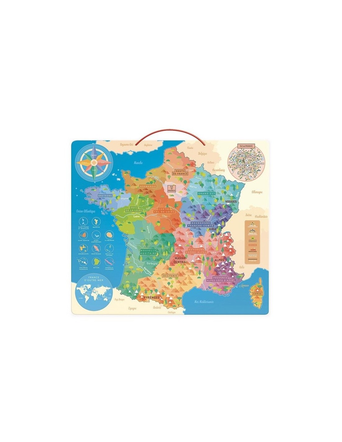 PUZZLE CARTE DE FRANCE MAGNÉTIQUE