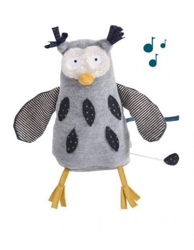 Peluche musicale hibou Les Moustaches...