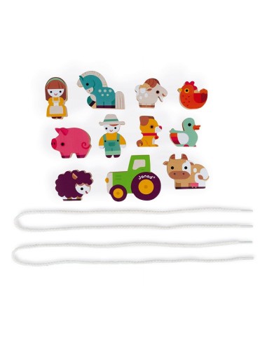 Perles à enfiler ferme - Janod Perles à enfiler ferme - Janod