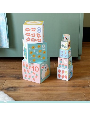 BabyBloki cubes à empiler - Djeco BabyBloki cubes à empiler - Djeco