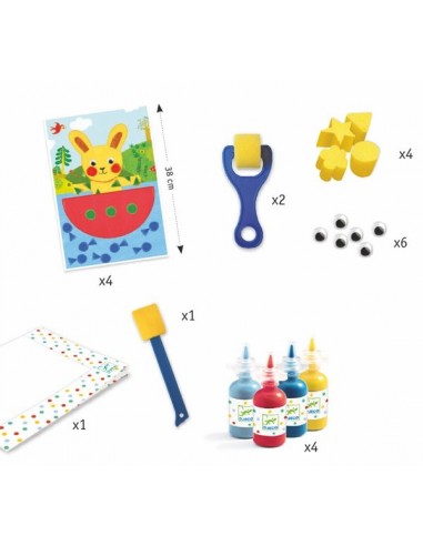 Peinture à l'éponge - Djeco Peinture à l'éponge - Djeco