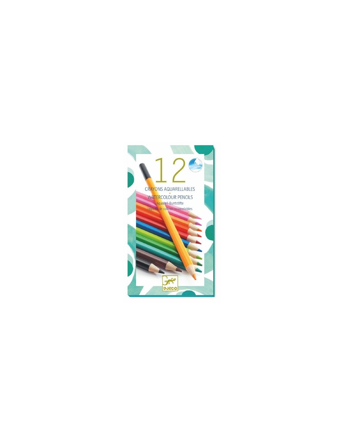 12 crayons aquarellables classique - loisirs créatifs - Djeco 