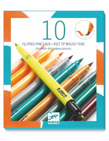 10 feutres pinceaux Djeco