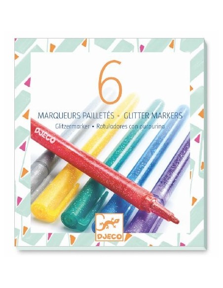 6 crayons multicolores - loisirs créatifs - Djeco 