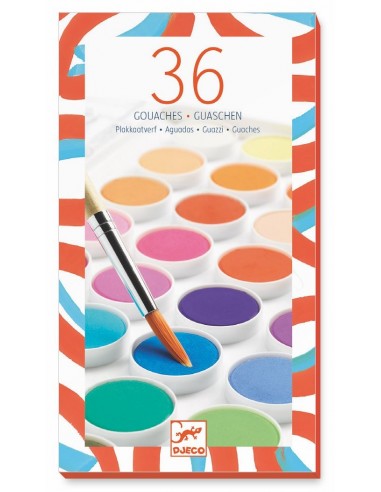 36 pastilles de gouaches - Djeco