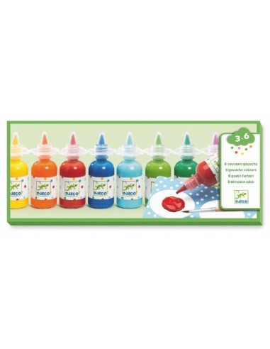 8 bouteilles de gouache - Djeco