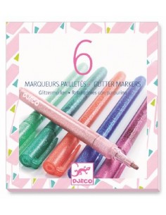 6 marqueurs pailletés sweet...
