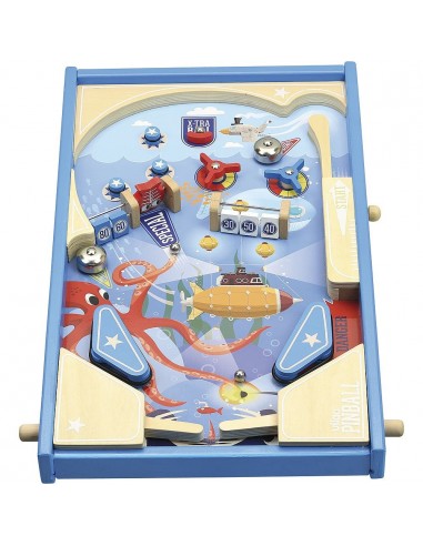 Grand flipper en bois sous la mer -... Grand flipper en bois sous la mer -...