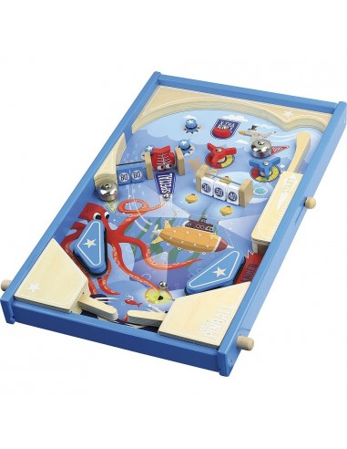 Grand flipper en bois sous la mer -... Grand flipper en bois sous la mer -...