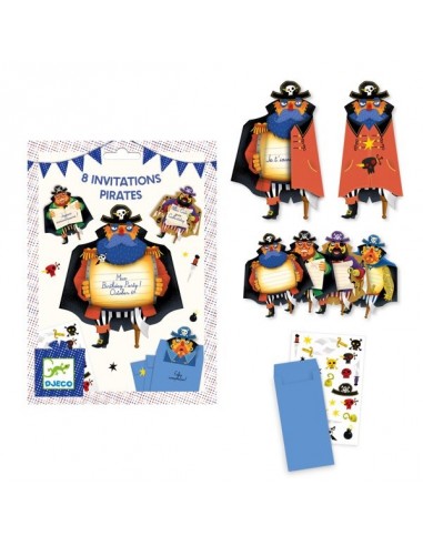 Cartes D Invitation Pirates Djeco