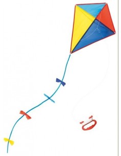 Cerf volant multicolore -...