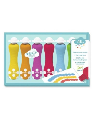 6 marqueurs mousse - Djeco 6 marqueurs mousse - Djeco