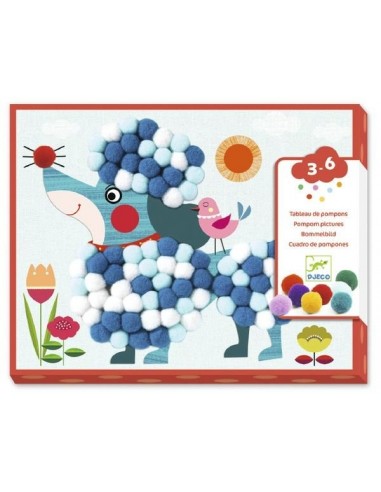 Tableaux de pompons chiens à caresser... Tableaux de pompons chiens à caresser...