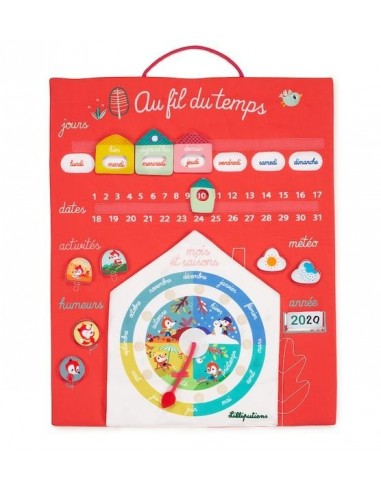 Calendrier au fil du temps corail -...