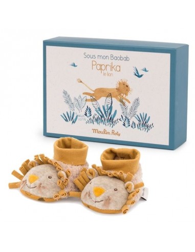 Chaussons lion Sous mon baobab -...